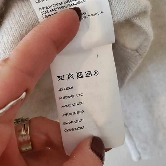 Club Monaco Cashmere Faux Wrap Top Size Medium - Picture 10 of 14